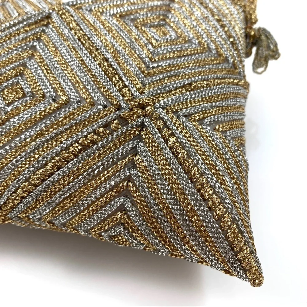 1950’s Japanese silver + gold crochet purse MAGID - Picture 3 of 8